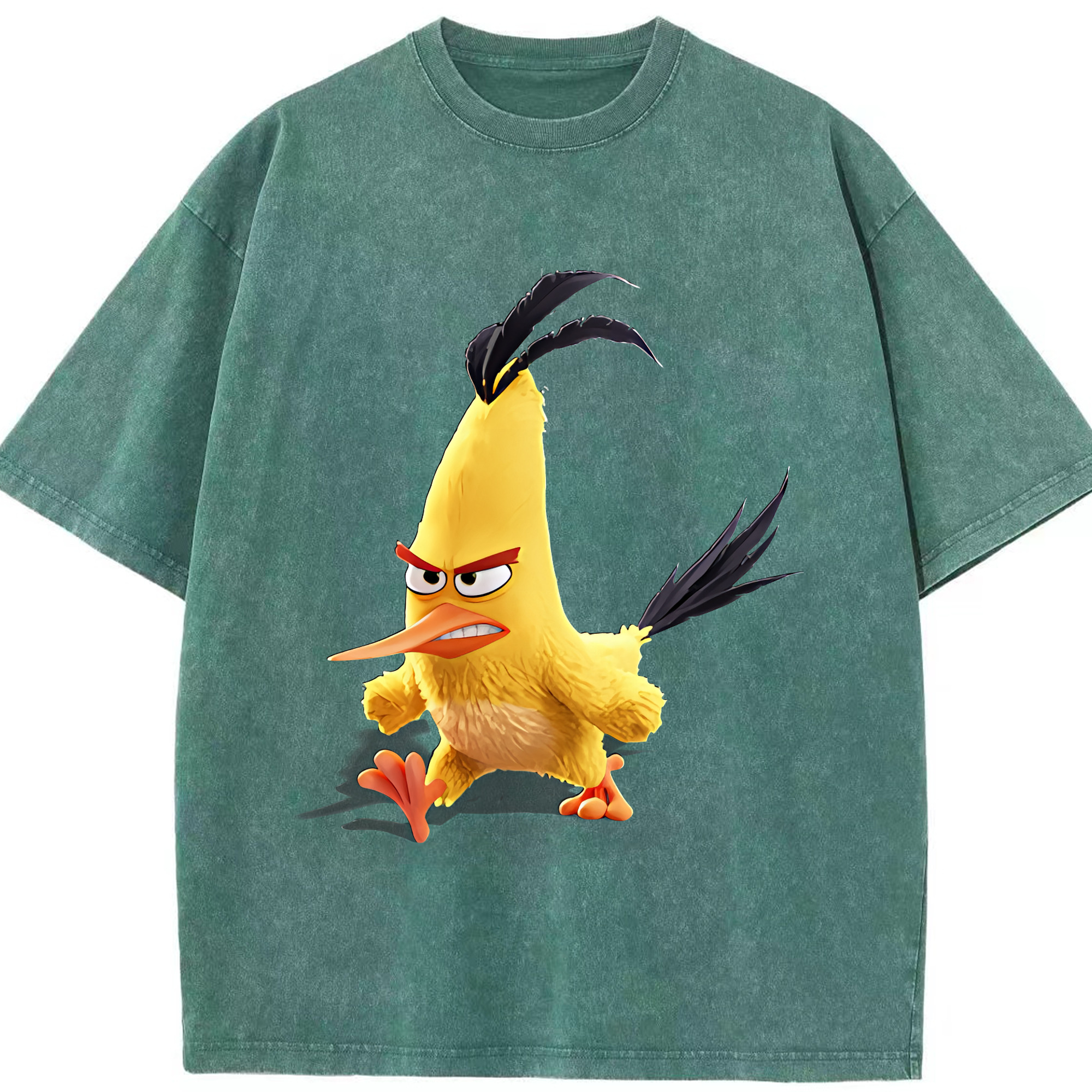 （画像用） Angry Birds アングリーバード 綿100% ヴィンテージ風 半袖Tシャツ（フロントプリント）